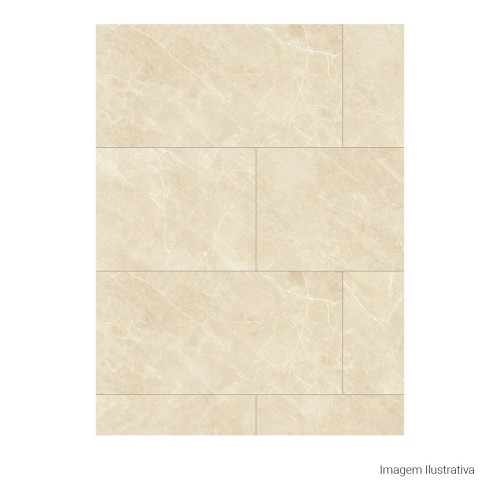 Porcelanato Marmorizado Natural 60x120cm Bege - Portinari Opera Sbe Nat Esmaltado Retificado