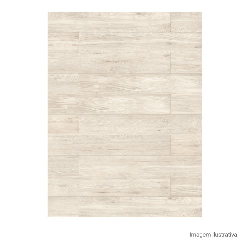 Porcelanato Acetinado Amadeirado 20x120cm Branco - Portinari Giardino Wh Act Esmaltado Retificado