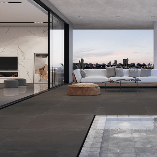 Porcelanato Polido Cimentício 120x120cm Cinza - Portinari Citta Dgr Pol Retificado