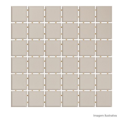 Porcelanato Monocromatico Lux 5x5cm Cinza - Portinari Creare Cimento Esmaltado Bold