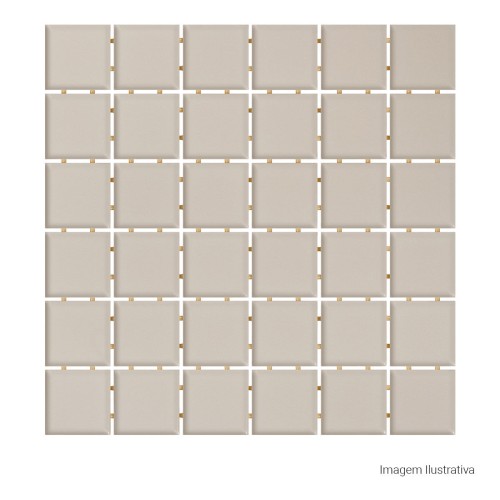 Porcelanato Monocromatico Lux 5x5cm Cinza - Portinari Creare Cimento Esmaltado Bold