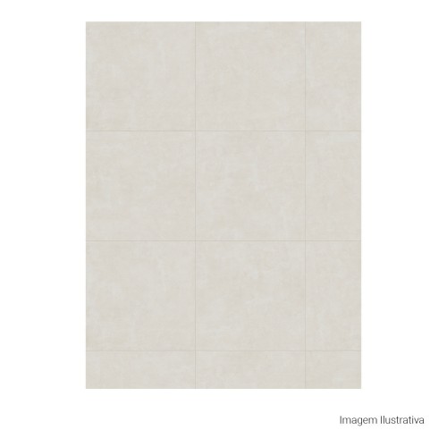 Porcelanato Cimentício Natural 60x60cm Branco - Portinari Downtown Hd Wh Nat Esmaltado Retificado