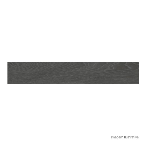 Porcelanato Amadeirado Natural 20x120cm Preto - Portinari Chaplin Bk Nat Esmaltado Retificado