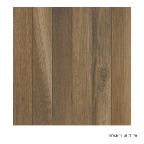 Porcelanato Amadeirado Hard 60x60cm Marrom - Portinari Tavola No Deck Esmaltado Bold
