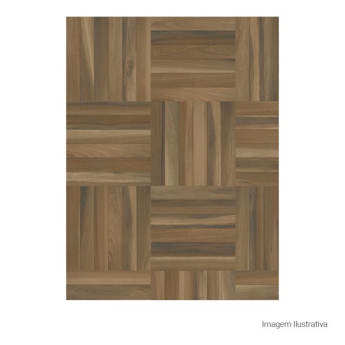 Porcelanato Amadeirado Hard 60x60cm Marrom - Portinari Tavola No Deck Esmaltado Bold