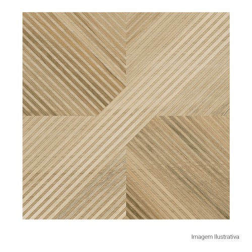 Porcelanato Amadeirado Natural 60x60cm Bege - Portinari Tavola Decor Be Nat Esmaltado Retificado