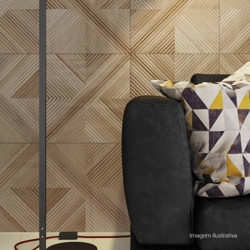 Porcelanato Amadeirado Natural 60x60cm Bege - Portinari Tavola Decor Be Nat Esmaltado Retificado