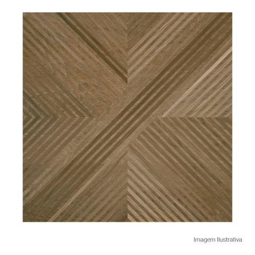 Porcelanato Amadeirado Natural 60x60cm Marrom - Portinari Tavola Decor No Nat Esmaltado Retificado