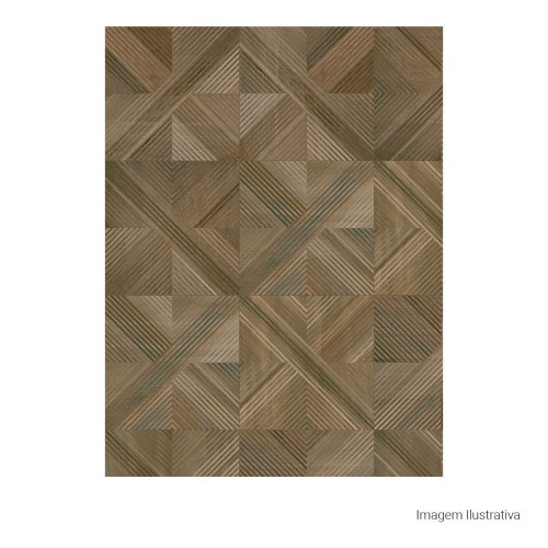 Porcelanato Amadeirado Natural 60x60cm Marrom - Portinari Tavola Decor No Nat Esmaltado Retificado