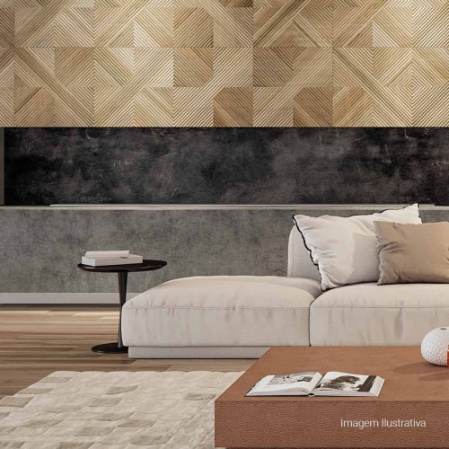 Porcelanato Amadeirado Natural 60x60cm Marrom - Portinari Tavola Decor No Nat Esmaltado Retificado