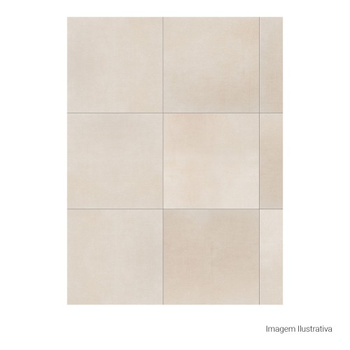 Porcelanato Cimentício Hard 90x90cm Bege - Portinari York Be Esmaltado Retificado