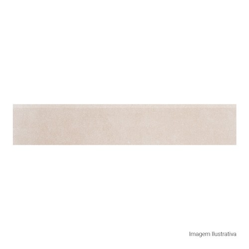 Rodapé Porcelanato Cimentício Acetinado 11x60cm Bege - Portinari Rp York Be Bold