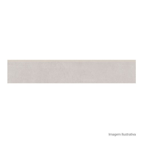 Rodapé Porcelanato Cimentício Acetinado 11x60cm Cinza - Portinari Rp York Sgr Bold