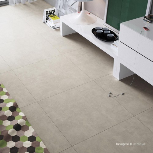 Porcelanato Cimentício Hard 60x60cm Cinza - Portinari Downtown Hd Gr Esmaltado Retificado