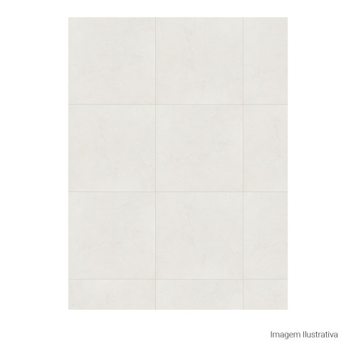 Porcelanato Acetinado Cimentício 60x60cm Branco - Portinari Loft Wh Esmaltado Retificado