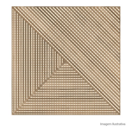 Porcelanato Amadeirado Natural 60x60cm Bege - Portinari Luthier Decor Be Nat Esmaltado Retificado
