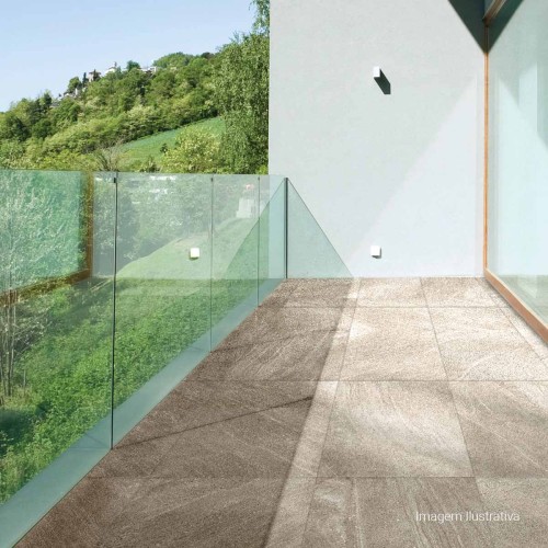 Porcelanato Pedra Hard 60x120cm Marrom - Portinari Pietra Serena Hd Serena Hd No Esmaltado Retificado