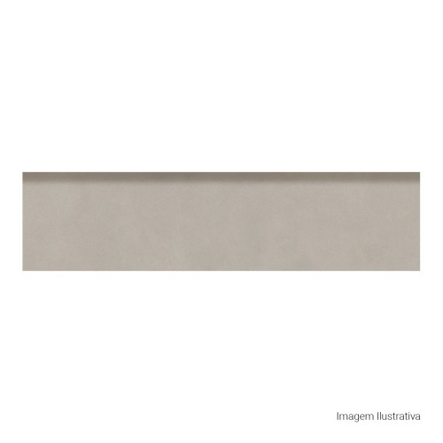 Rodapé Porcelanato Cimentício Acetinado 15x60cm Cinza - Portinari Rp Downtown Hd Gr Retificado