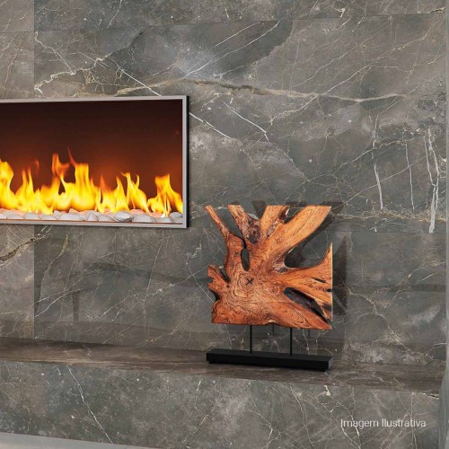 Rodapé Porcelanato Cimentício Acetinado 15x60cm Branco - Portinari Rp Downtown Hd Wh Bold