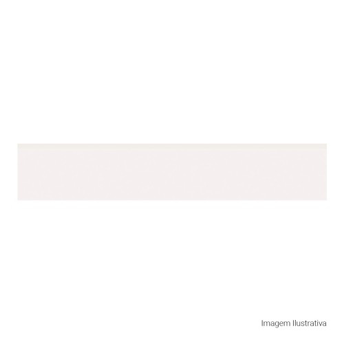 Rodapé Porcelanato Monocromatico Acetinado 11x60cm Branco - Portinari Essence Rp Bianco Act Retificado
