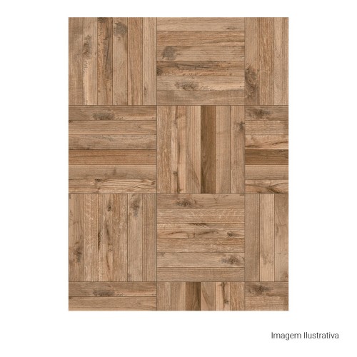Porcelanato Amadeirado Hard 60x60cm Marrom - Portinari Arbo Hd Carvalho Hd Deck Esmaltado Bold