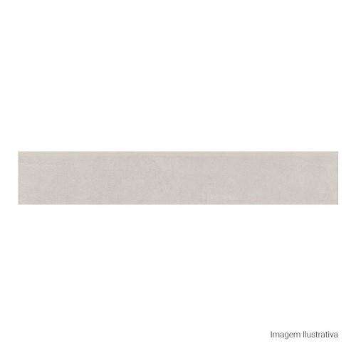 Rodapé Porcelanato Cimentício Matte 15x90cm Cinza - Portinari Rp York Sgr Retificado