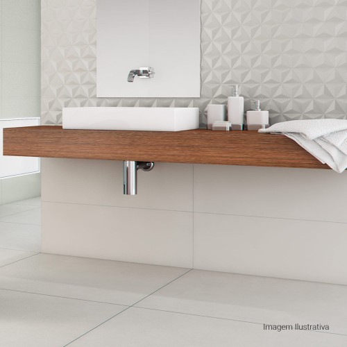Porcelanato Monocromatico Matte 30x90cm Branco - Portinari Evidence Diamante Retificado