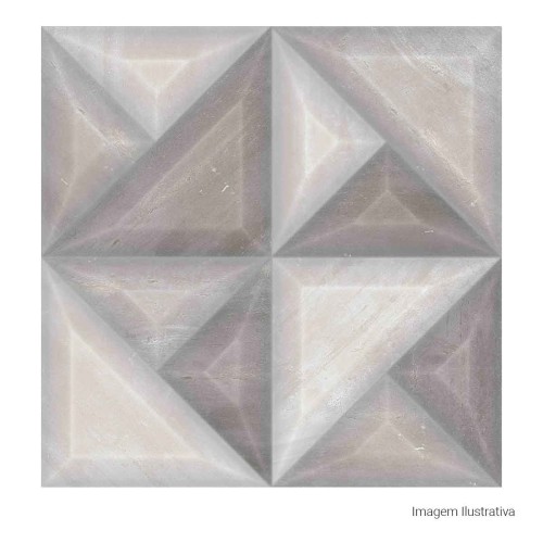 Porcelanato Decorado Natural 60x60cm Cinza - Portinari Extreme Sgr Mix Nat Esmaltado Retificado