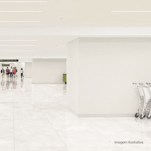 Porcelanato Polido Pedra 90x90cm Branco - Portinari Artemis Ofw Pol Pietra Prime Retificado