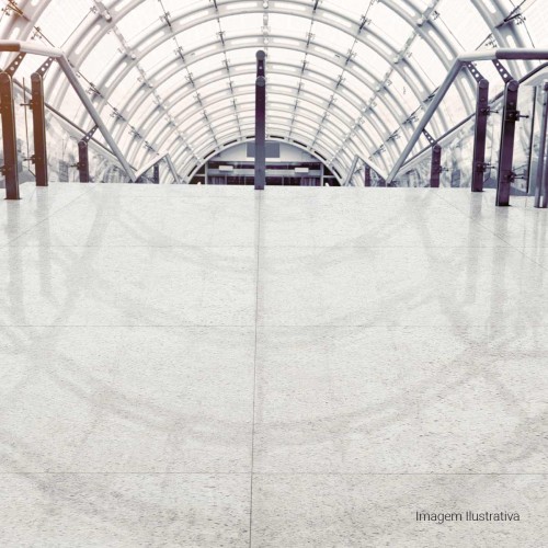 Porcelanato Polido Pedra 90x90cm Branco - Portinari Granite Wh Pol Pietra Prime Retificado