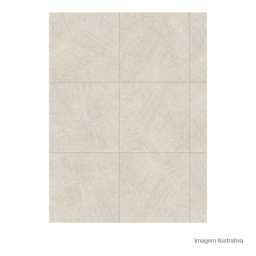 Porcelanato Polido Pedra 90x90cm Bege - Portinari Piemonte Sbe Pol Pietra Prime Retificado