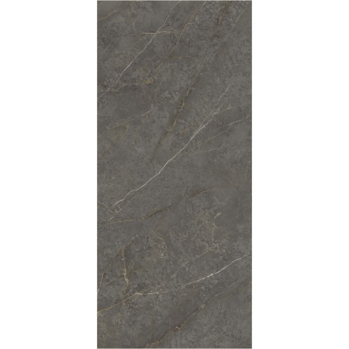 Porcelanato Acetinado Marmorizado 120x270cm Preto - Ceusa Port Noir Bk Act Dd Esmaltado Retificado