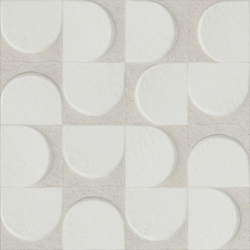 Porcelanato Decorado Matte 60x60cm Branco - Ceusa Lapa Wh Esmaltado Retificado
