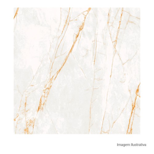 Porcelanato Marmorizado Natural 120x120cm Branco - Ceusa Golden Fantasy Wh Nat Esmaltado Retificado