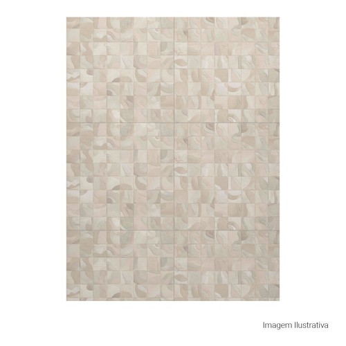 Porcelanato Decorado Mlx 120x120cm Branco - Ceusa Patch Ofw Dd Esmaltado Retificado