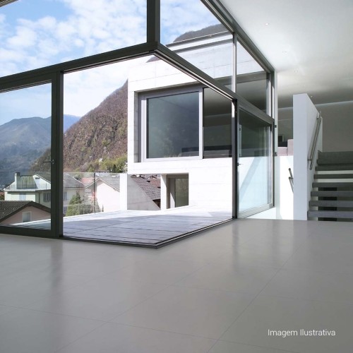 Porcelanato Acetinado Cimentício 80x80cm Cinza - Ceusa Wind Esmaltado Retificado