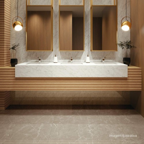 Porcelanato Acetinado Amadeirado 32x100cm Marrom - Ceusa Escala Traços Legno Esmaltado Retificado