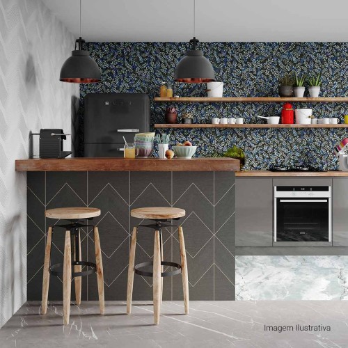 Porcelanato Acetinado Marmorizado 80x80cm Cinza - Ceusa Escala Pulpis Esmaltado Retificado
