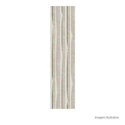 Porcelanato Marmorizado Matte 30x120cm Branco - Ceusa Paralelo Marble Ofw Esmaltado Retificado