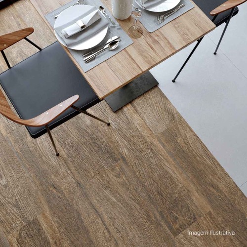 Porcelanato Amadeirado Rústico 30x120cm Marrom - Ceusa Refugio Esmaltado Retificado
