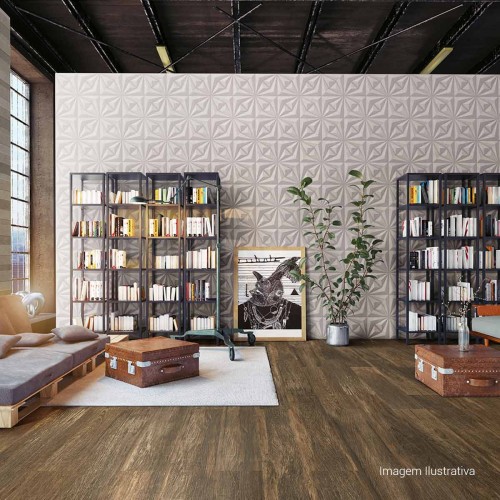 Porcelanato Amadeirado Rústico 30x120cm Marrom - Ceusa Refugio Esmaltado Retificado