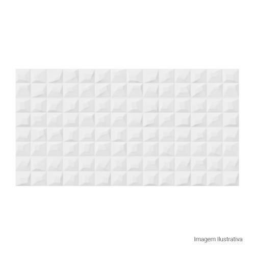 Cerâmica Monocromatico Brilhante 35x65cm Branco - Ceusa Blanche Gotas Retificado