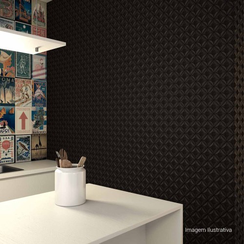 Cerâmica Monocromatico Acetinado 45x65cm Cinza - Ceusa Dalia Nero Retificado