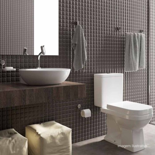 Assento Deca em Termofixo Slow Close e Easy Clean para Bacias Piano Quadra Branco