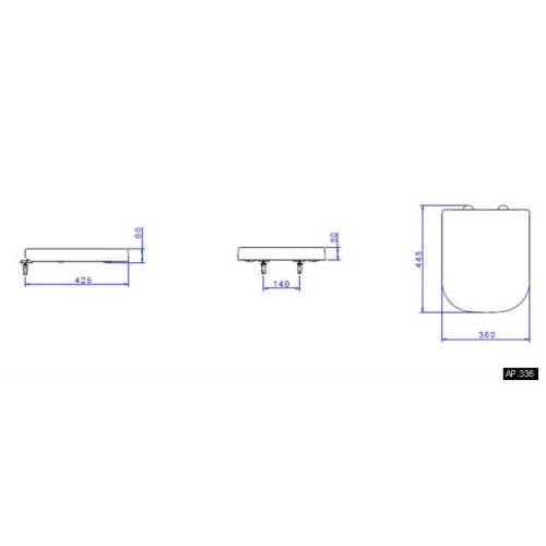 Assento Deca em Termofixo Slow Close e Easy Clean para Bacias Piano Quadra Branco