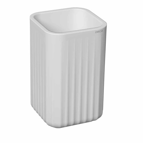 Porta Escova Deca Quadrado Senses - Branco