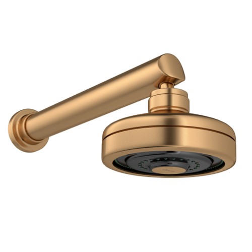 Chuveiro com Tubo Reto de Parede Acqua Plus Gold Matte