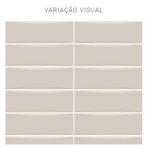 Porcelanato Monocromatico Lux 8x25cm Bege - Portinari Bella Vita Cr Bold