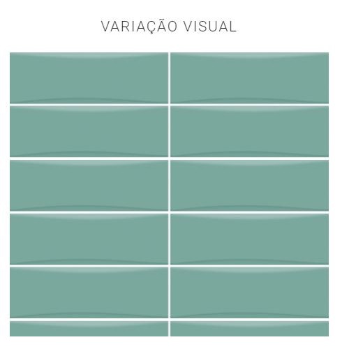 Porcelanato Monocromatico Lux 8x25cm Verde - Portinari Bella Vita Sgn Bold