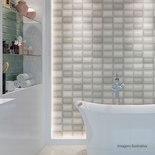 Porcelanato Monocromatico Lux 8x25cm Verde - Portinari Bella Vita Sgn Bold